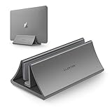 LENTION Aluminum Space-Saving Vertical Desktop Stand Compatible MacBook Air/Pro 13 15, MacBook 12,...