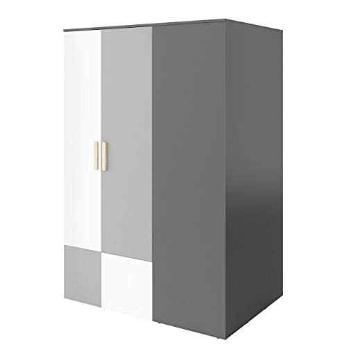 Mirjan24 Eckkleiderschrank Pok PO00L mit LED Beleuchtung, Drehtürenschrank...