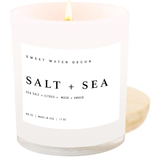 Sweet Water Decor Smells Like She’s Playing Mahjong Candle, Funny Mahjong Gift for Women, 9oz Candle with Gold Lid, Sea Salt Citrus Musk Amber Scent, Non-Toxic Soy Wax, Unique Game Night Gift Idea