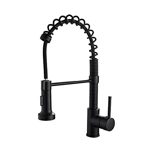 Robinet de cuisine à ressort orientable et flexible pour grand évier