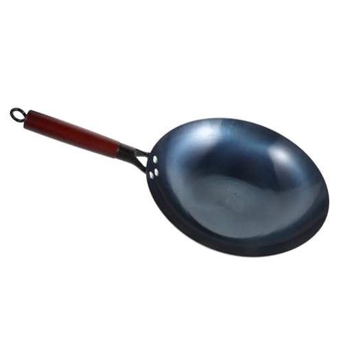 Wok de hierro con mango tradicional antiadherente miniatura 1