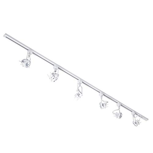 LITECRAFT Kitchen Track Light with Greenwich Fixture & GU10 LED Bulbs - (White, 2M 6 Light)