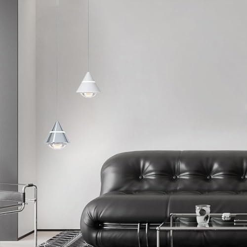 Lámpara colgante moderna blanca para mesa de comedor o barra de cafetería 7