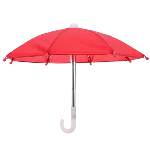 Petit parasol rouge pour poupée afin de compléter sa tenue
