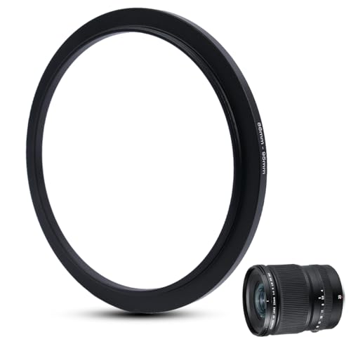 Metal Step Up Ring Filter Adapter - 86mm to 95mm - Metal Ring Step Up Rings Adapter Filter Compatible with All 95mm UV, CPL, ND, Lens Hood, Threaded Lens ect