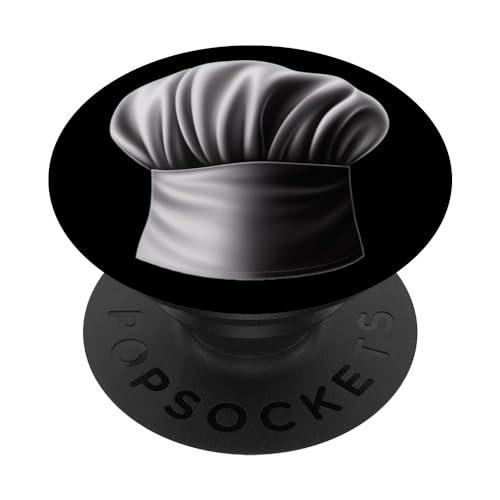 Chef Hat Cook Culinary Cap Cooking Baking PopSockets Swappable PopGrip, Black