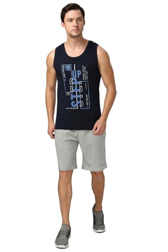Image of Van Heusen Men's Cotton Regular Fit Sport Graphic Print Vest - Super Soft, Sleeveless,