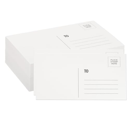 PATIKIL 100 cartões postais em aquarela 100% algodão, 10 x 15 cm, 300 g/m², branco, premium matte, p