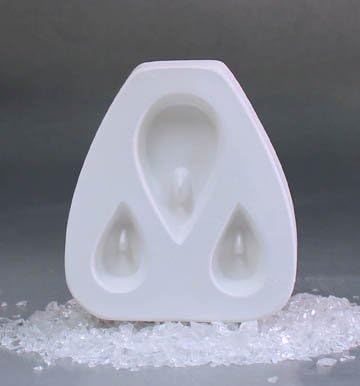 Holey Tear Trio Jewelry Casting Mold for Glass Fusing