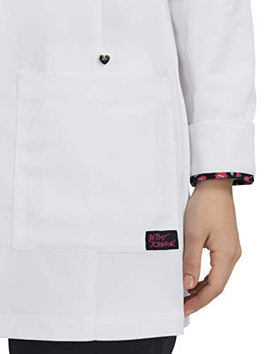 Koi Betsey Johnson Koib400 Women's Scrub Lab Coat White L #TOP2