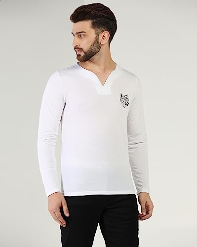 Image of INKKR Regular Fit Style V-Neck Full Sleeve T-Shirts for Men