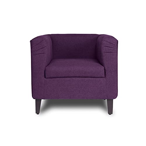 Image of Wakefit Sofa Set | 3 Year Warranty | Sofa 5 Seater, 5 Seater Sofa for Living Room, Wooden Sofa Set, Sofa Set 3+1+1 Seater - Miami(Tahoe : Grape Purple)