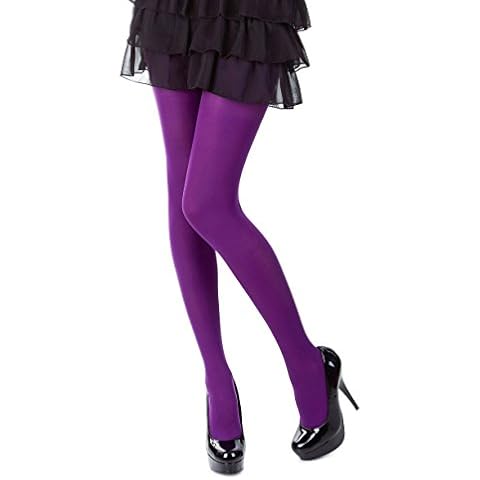 Romartex Women's Colourful Opaque 40 Denier Tights, S, purple Cover
