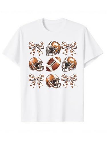 American Football Clipart Vintage T-Shirt, Retro Sports Graphic Tee for Men and Women