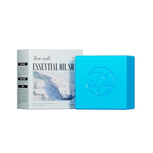 Moggemol Sea Salt Soap Bar for Deep Cleansing, with Patchouli Essential Oil and Moisturizers, 1 Count Blue One Size