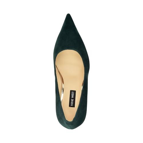 Image of Nine West Women's Gemmha Pump, Dark Green Suede 301, 12