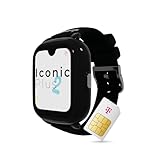 SaveFamily Iconic Plus 2.0 Kinder-Smartwatch, GPS und Telefonfunktion, Datenschutz & Eltern-App, Lange Akku-Laufzeit, SOS, wasserdicht, 30 € Amazon-Gutschein nach Registrierung (Gotham Black)