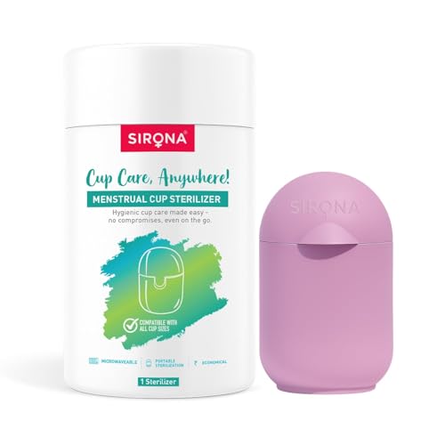 Sirona Portable Menstrual Cup Sterilizer - Pack of 1 | Microwave-...