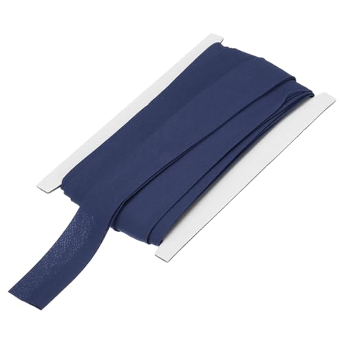 MECCANIXITY 1 Inch Double Fold Bias Tape Continuous Bulk Cotton Bias Tape for Sewing Seaming Quilting Hemming Binding Crafts (Navy Blue 12 Yards) by MECCANIXITY - Used condition - US$12.03
