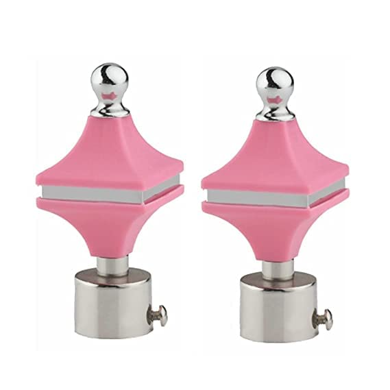 Buy Stainless Steel Curtain Bracket Finials /Holders for Window/Door with Support (Pair of 2