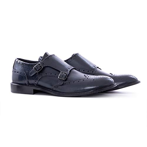 Borgese - Scarpe da Uomo Classiche in Pelle, Fatte...