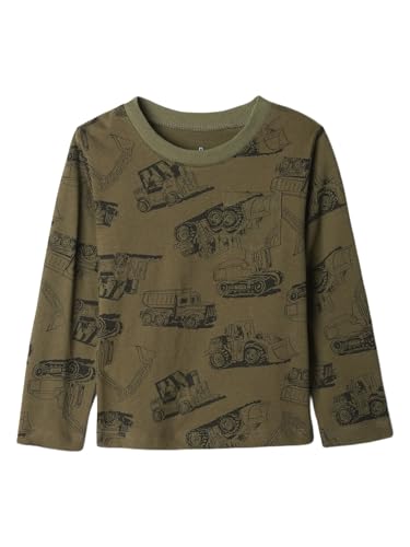 GAP Boys Brannan's Favorites Long Sleeve T-Shirt Olive Night 19-0515Tcx 12-18M