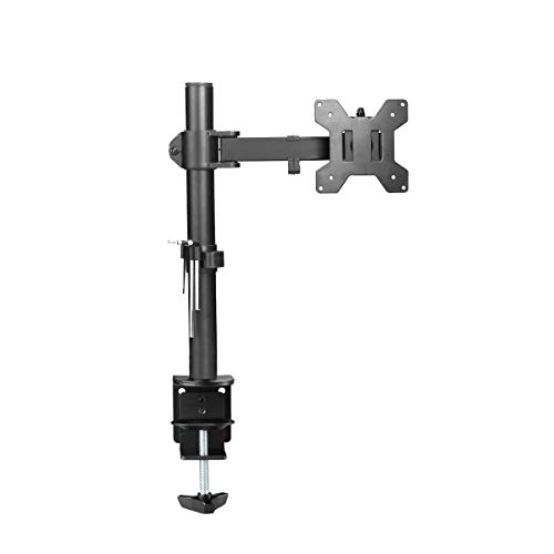 Suptek Single LED LCD Monitor Short Arm Desk Mount for 1 / One Screen up to 27 inch Heavy Duty Fully Adjustable Stand (MD6411)