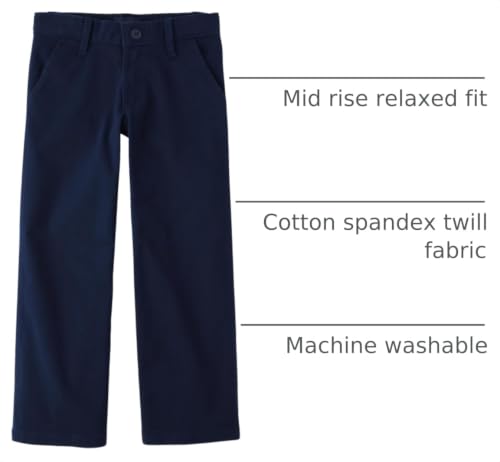 Image of The Children's Place Girls' Uniform Wide Leg Chino Pants