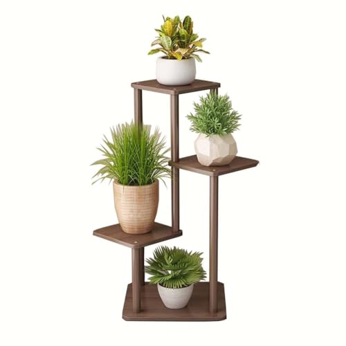 Supporto per piante alto, scala per fiori da esterno, scaffale per piante a più livelli, facile da montare, a 4 ripiani, per giardino, balcone, patio, soggiorno ed elegante scaffale per piante