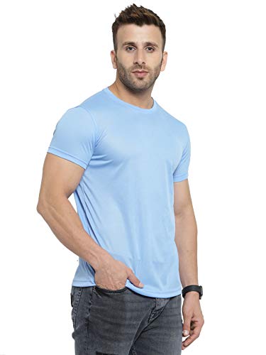 Image of AWG ALL WEATHER GEAR Men's Round Neck Half Sleeves, Lightweight Quick Dry Regular Dry Fit Sports T-shirt