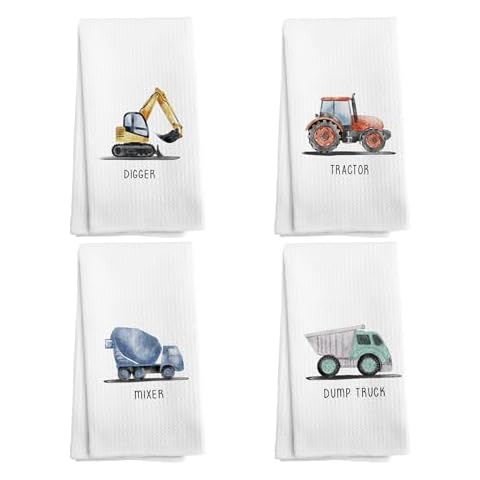 NOQL Construction Vehicles Hand Towels Set Cover