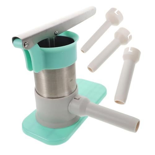 GRIRIW Homemade Sausage Machine Handheld Sausage Stuffer with Filling Tubes for Kitchen