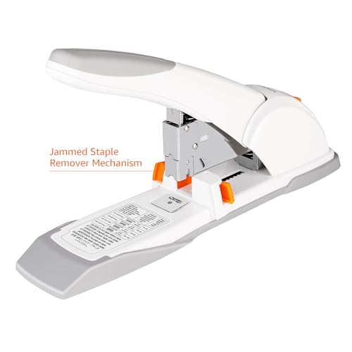 Amazon Basics Heavy Duty Stapler, 130 Sheets High Capacity, Large Office Stapler with 1000 Staples, White - Image 5