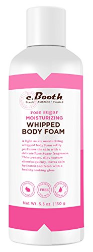 C.Booth Whipped Body Foam 5.3 Ounce Moisturizing Rose Sugar (156ml) (2 Pack)
