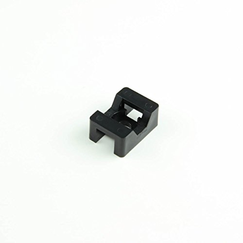 Screw-In Saddle UV Black Cable Tie Mounts for 120 lb. Ties - (pack of 50)