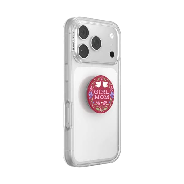 Image of PopSockets PopTop, Adhesive Phone Grip with Swappable Top, Mom - Girl Mom