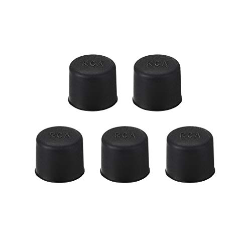 uxcell Tapones anti-polvo de silicona RCA 5 piezas miniatura 1