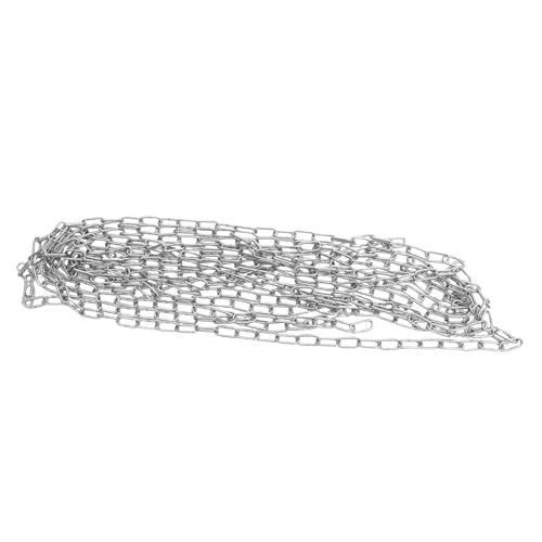 NAMOARLY Elegant Silver Barrier Chain 2in Link 25ft Coated Chain for Crowd Control
