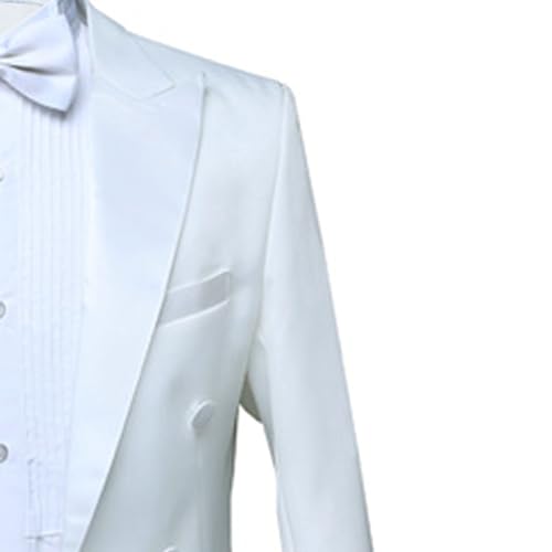 Men Classic 4 Piece Set Tailcoat Tuxedo Shawl Lapel 1 Button Suit Slim Fit Jacket+Pants+Vest+Bow Tie4