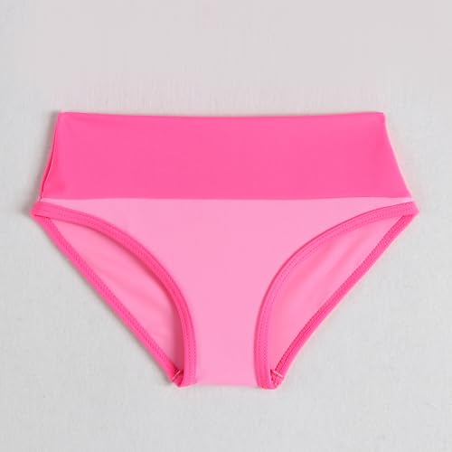 Image of Little Girl Swimsuit Casual Swimwear Kids Two Piece Color Block Bathing Suits Beach Bikini Set 3-12Years