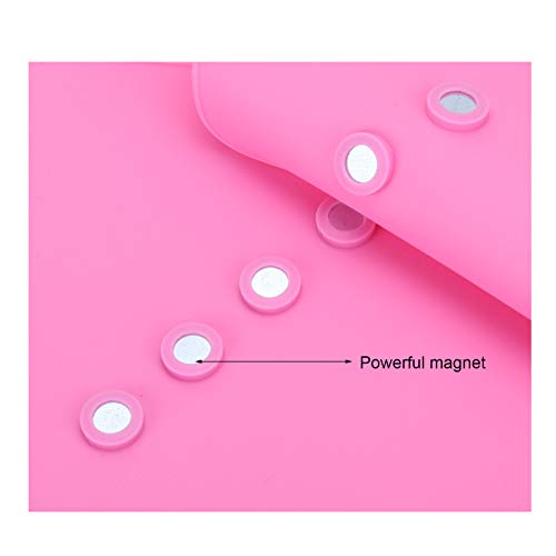 Capa de corte de pelo de silicona rosa para protector de cuello de barbero 5