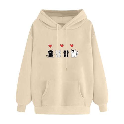 Sweat à capuche femme élégant coupe ample pull décontracté imprimé - 3
