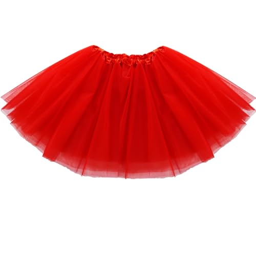 Winrola Women Teens Red Tutu Adult 4 Layered Tutu Skirt With Satin Lined Dance Non See-Through Tutu Halloween Tutu Costumes thumb #7
