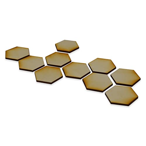 Unfinished Hexagon Wood Cutout Available In A Variety Of Sizes And Thicknesses (1/4" Thick, 6 Inch (Package Of 10)) #TOP3