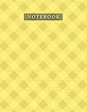  Notebook Yellow (Pantone) Color Cross Line Baby Elephant Pattern Background Cover: 21.59 x 27.94 cm, Planner, A4, Bill, Journal, 8.5 x 11 inch, Daily, Life, 110 Pages, Organizer