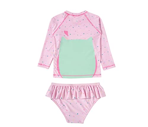 Conjunto de Praia Estampado, Tip Top, Bebê Menina, Rosa, 0-6M