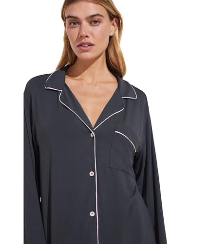 Image of Eberjey Gisele Classic Women's Pajama Set | Long Sleeve Shirt + Long Pants