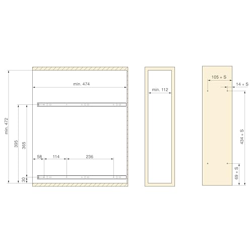 Emuca - Carrello portabottiglie estraibile per mobile di cucina, Montaggio laterale, Modulo 150mm, Cromato lucido, Acciaio - 5
