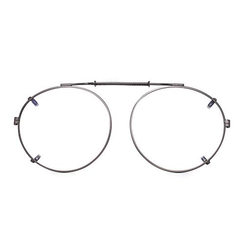 JM Round Clip on Blue Light Blocking Computer Glasses Lens Gunmetal