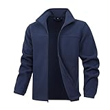 Men's Soft Polar Fleece Jacket with Pockets Lightweight Outdoor Recreation Full Zip Coat